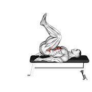 Leg Pull In Flat Bench animated exercise demonstration