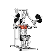 Lever Chest Press animated exercise demonstration