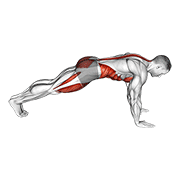 Mountain climber exercise showing hands under shoulders, level hips, braced core, and alternating knee drives from a high-plank position