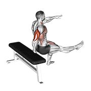 One Arm Dip animated exercise demonstration