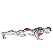 Outside Leg Kick Push-Up animated exercise demonstration