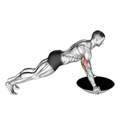 Push-Up (Bosu Ball) animated exercise demonstration