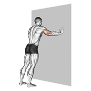 Push-Up (Wall) V. 2 animated exercise demonstration