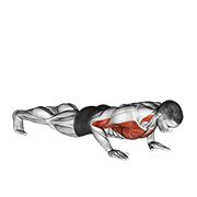Shoulder Tap Push-Up animated exercise demonstration