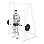 Smith Back Shrug animated exercise demonstration