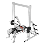 Smith Bench Press animated exercise demonstration
