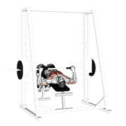 Smith Decline Bench Press animated exercise demonstration