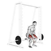 Smith Hack Squat animated exercise demonstration