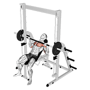 Smith Incline Bench Press animated exercise demonstration