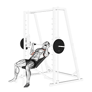 Smith Incline Reverse-Grip Press animated exercise demonstration