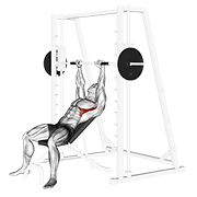 Smith Incline Shoulder Raises animated exercise demonstration