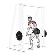 Smith Rear Delt Row animated exercise demonstration