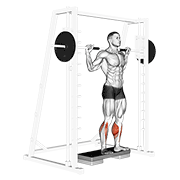 Smith Reverse Calf Raises animated exercise demonstration