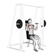 Smith Seated Shoulder Press animated exercise demonstration