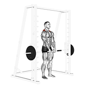 Smith Shrug animated exercise demonstration