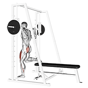 Smith Single Leg Split Squat animated exercise demonstration