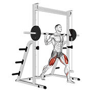 Smith Sprint Lunge animated exercise demonstration