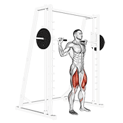 Smith Squat animated exercise demonstration