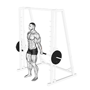 Smith Standing Back Wrist Curl animated exercise demonstration