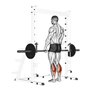Smith Standing Leg Calf Raise animated exercise demonstration