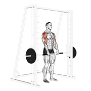 Smith Upright Row animated exercise demonstration