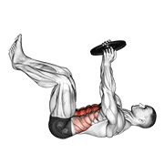 Weighted Crunch animated exercise demonstration