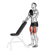 Weighted Sissy Squat animated exercise demonstration