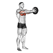 Weighted Svend Press animated exercise demonstration