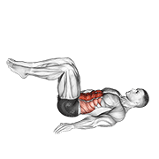 Reverse Crunch animated exercise demonstration