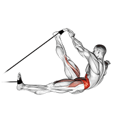 Band Alternating V-Up animated exercise demonstration