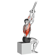Band Close-Grip Pulldown animated exercise demonstration