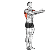 Dynamic Chest Stretch (Male) animated exercise demonstration