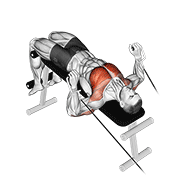 Cable Decline Press animated exercise demonstration