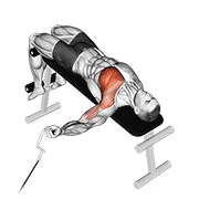Cable One Arm Decline Chest Fly animated exercise demonstration