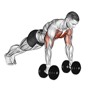 Deep Push Up animated exercise demonstration