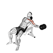 Dumbbell Incline One Arm Fly animated exercise demonstration