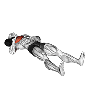 Kettlebell One Arm Floor Press animated exercise demonstration