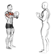 Medicine Ball Chest Pass animated exercise demonstration