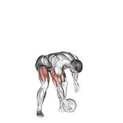 Medicine Ball Chest Push From 3 Point Stance animated exercise demonstration