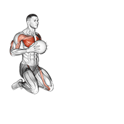 Medicine Ball Chest Push Single Response animated exercise demonstration