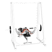 Smith Wide Grip Bench Press animated exercise demonstration