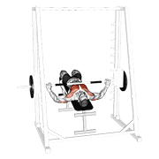 Smith Wide Grip Decline Bench Press animated exercise demonstration