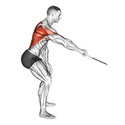 Cable Palm Rotational Row animated exercise demonstration