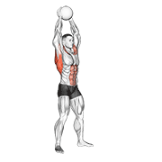 Medicine Ball Overhead Slam animated exercise demonstration