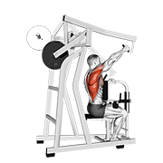 Lever One Arm Lateral High Row animated exercise demonstration