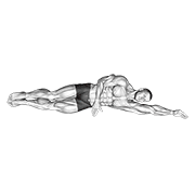 Side Lying Floor Stretch animated exercise demonstration