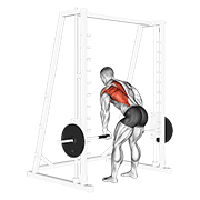 Smith One Arm Row animated exercise demonstration