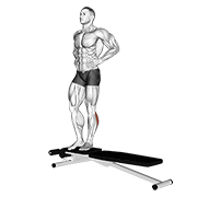 Box Jump Down With One Leg Stabilization animated exercise demonstration