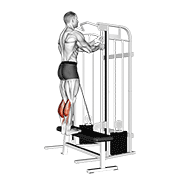 Cable Standing Calf Raise animated exercise demonstration
