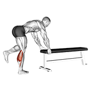 One Leg Donkey Calf Raise animated exercise demonstration